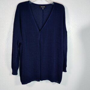 Arna York Navy Blue Crochet Plus Size Cardigan 26/28